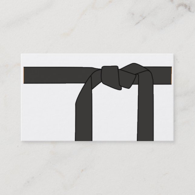 Tarjeta De Visita Correa negra/instructor del karate (Anverso)