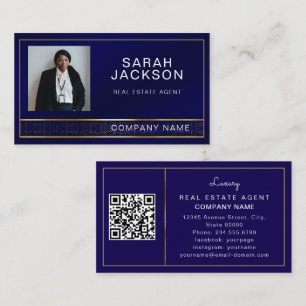 Tarjeta De Visita Corredor de hipotecas de Realtor moderno código QR
