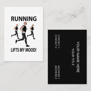Tarjeta De Visita Correr Me Levanta El Ánimo