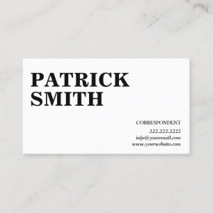 Tarjeta de visita correspondiente del texto
