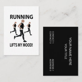 Tarjeta De Visita Corriendo Levanta Mi Ánimo