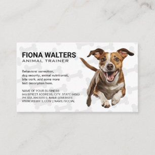 Tarjeta De Visita Corriendo perros felices