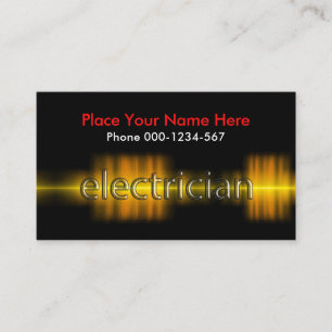 Tarjeta De Visita Corriente Eléctrica Potencia Electricista