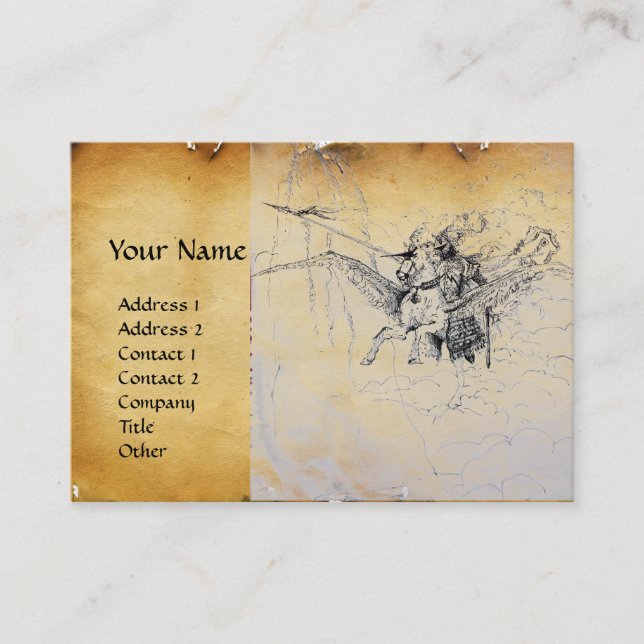 Tarjeta De Visita CORRIENTE MEDIEVAL EN EL Parque PEGASUS (Anverso)