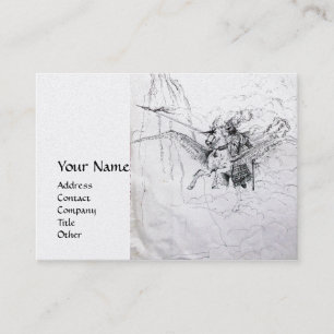 Tarjeta De Visita CORRIENTE NOCTURNO EN PEGASUS platino metálico