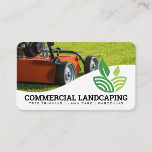 Tarjeta De Visita Cortadora de césped cortando hierba Jardinería