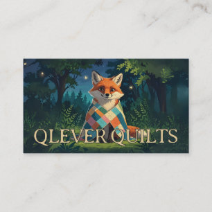 Tarjeta De Visita Cortar el zorro usando tendedero de edredón de col