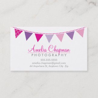 Tarjeta De Visita CORTE BRILLO BUNING negrita fiesta fresco rosa púr