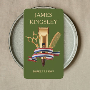 Tarjeta De Visita Corte de pelo en barbería moderna Barber's Moss Gr