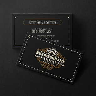 Tarjeta De Visita Corte de pelo vintage en barbería Afeitado Estilis