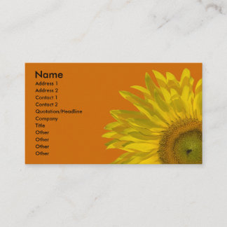 Tarjeta De Visita Cortejo de girasol