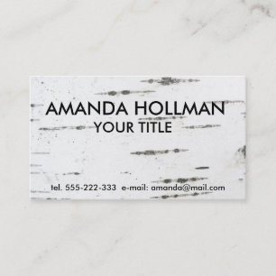 Tarjeta De Visita Corteza de Birch