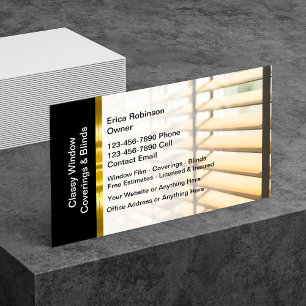 Tarjeta De Visita Cortinas Y Persianas Elegantes