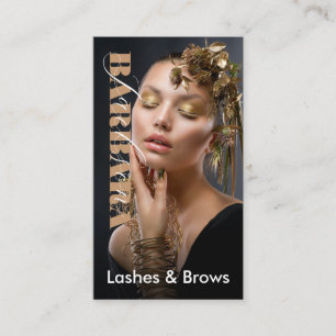 Tarjeta De Visita Cortos azotes y Brows maquillaje Artista Salón de 