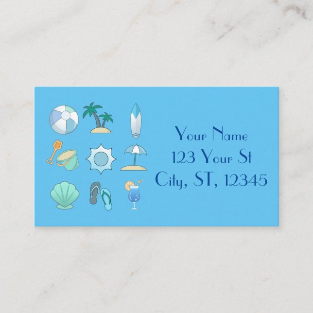 Tarjeta De Visita Cosas de vida en la playa Thunder_Cove (Anverso)