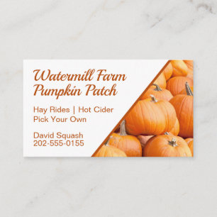Tarjeta De Visita Cosecha de parches de calabaza