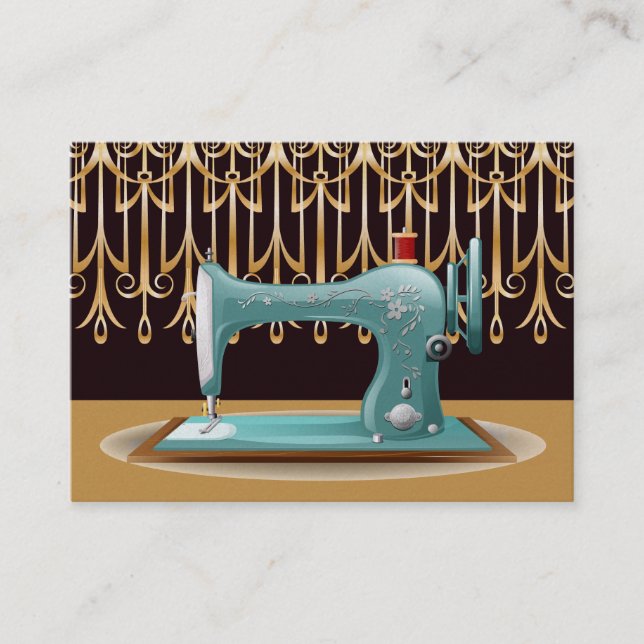 Tarjeta De Visita Coser revisado / Moda / Seamstress (Anverso)
