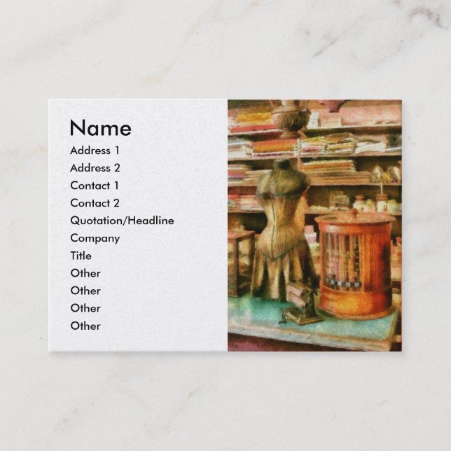 Tarjeta De Visita Cosiendo - las fuentes para la costurera, nombre, (Anverso)