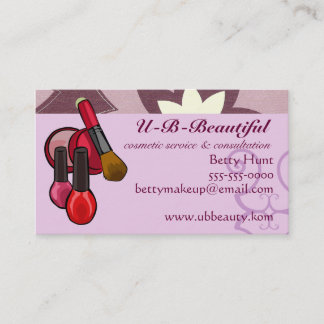Tarjeta de visita cosmética de servicios