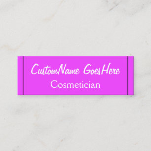 Tarjeta de visita cosmética mínima
