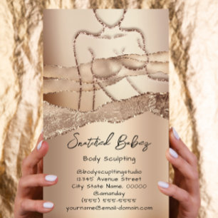 Tarjeta De Visita Cosméticos de escultura corporal personalizado Log