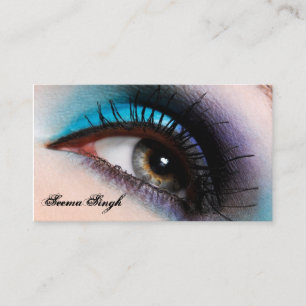 Tarjeta De Visita Cosméticos del artista de maquillaje del ojo de l