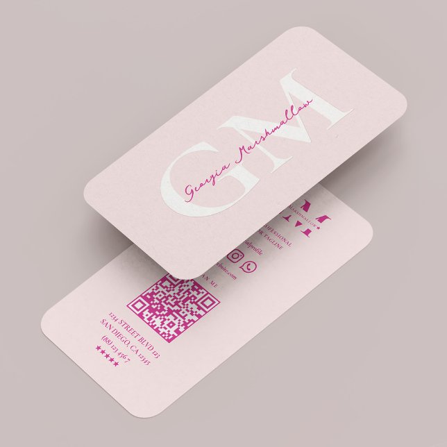 Tarjeta De Visita Cosmetóloga de belleza azota a artista de maquilla (Beautician Cosmetologist Lashes Makeup Artist Pink Business Card
)