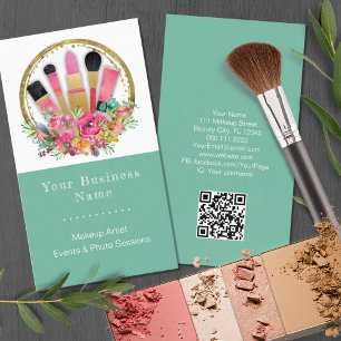 Tarjeta De Visita Cosmetóloga de maquillaje Artista Beauticist Códig