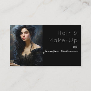 Tarjeta De Visita Cosmetóloga estilista de pelo maquillaje mujer de 