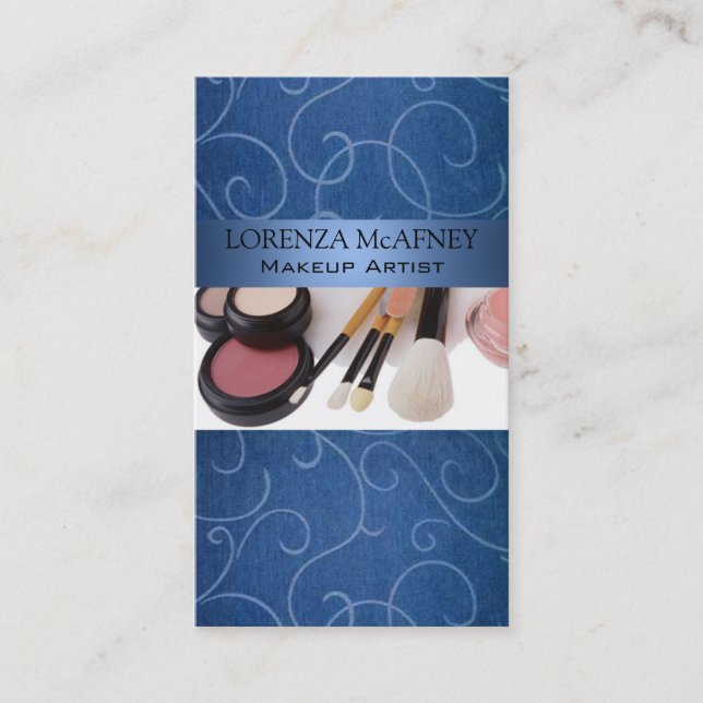 Tarjeta De Visita Cosmetologist del profesional del artista de (Anverso)