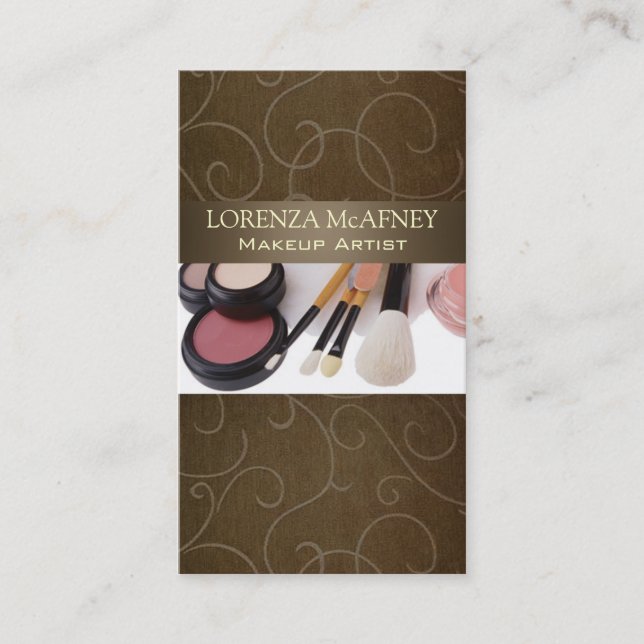 Tarjeta De Visita Cosmetologist del profesional del artista de (Anverso)