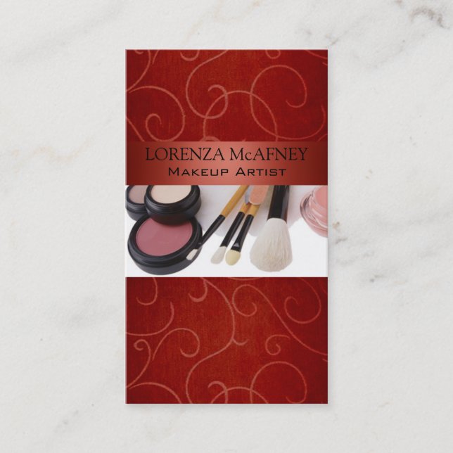 Tarjeta De Visita Cosmetologist del profesional del artista de (Anverso)