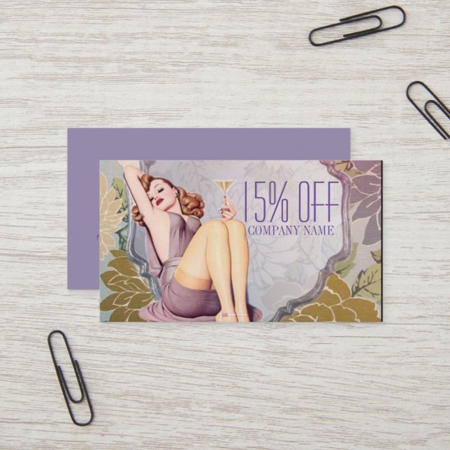 Tarjeta De Visita Cosmetólogo Artista de maquillaje de pelo SPA Salo (Anverso/Reverso In Situ)