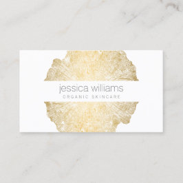 Tarjeta De Visita Cosmetólogo de arte Luxe Wood Effect