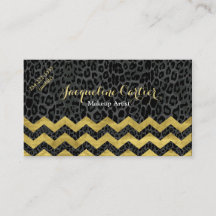 Cosmetólogo de Black Leopard Chevron