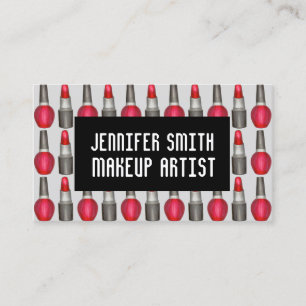 Tarjeta De Visita Cosmetólogo del artista de maquillaje polaco de Li