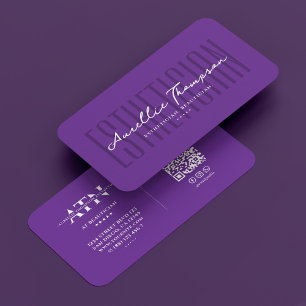 Tarjeta De Visita Cosmetólogo estético Royal Purple Beauticist