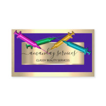 Cosmetólogo Jeringa Botox B12 QRCode Azul