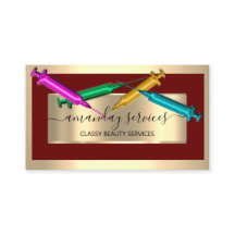 Cosmetólogo Jeringa Botox B12 QRCode Borgoña