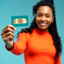 Tarjeta De Visita Cosmetólogo Jeringa Botox B12 QRCode Océano azul