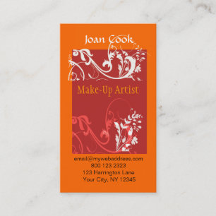 Tarjeta De Visita Cosmetólogo pop moderno y maquillaje