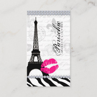 Tarjeta de visita Cosmetólogo Torre Eiffel de Parí