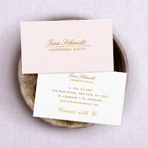 Tarjeta De Visita Cosmetology Spa y Salon Pink