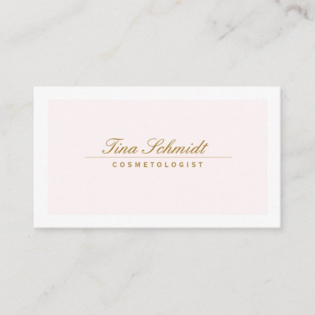 Tarjeta De Visita Cosmetology Spa y Salon Pink 2 (Anverso)
