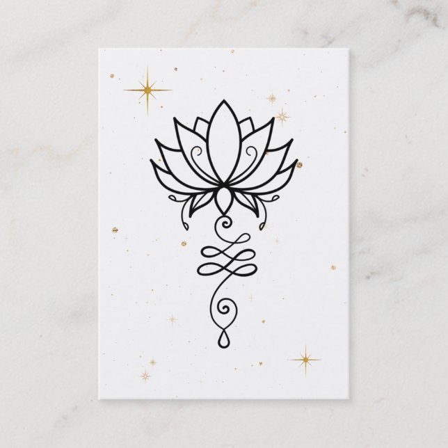 Tarjeta De Visita *~* Cosmic Lotus Nirvana Sacred Geometry Business  (Anverso)