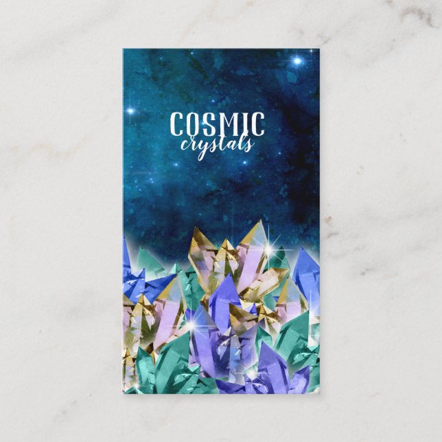 Tarjeta de visita cósmica de los cristales (Anverso)