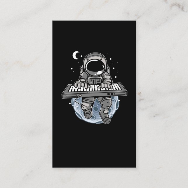 Tarjeta De Visita Cosmonauta de instrumento musical astronauta jugad (Anverso)