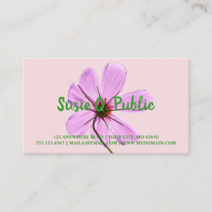 Tarjeta De Visita Cosmos rosados