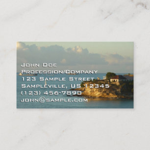 Tarjeta De Visita Costa Antiguana Hermoso Paisaje Marino Isla