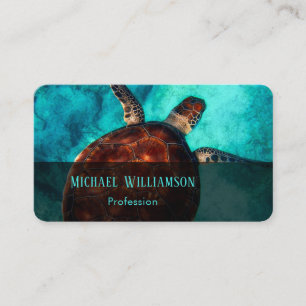 Tarjeta De Visita Costa de Honu de la Tortuga Hawaii